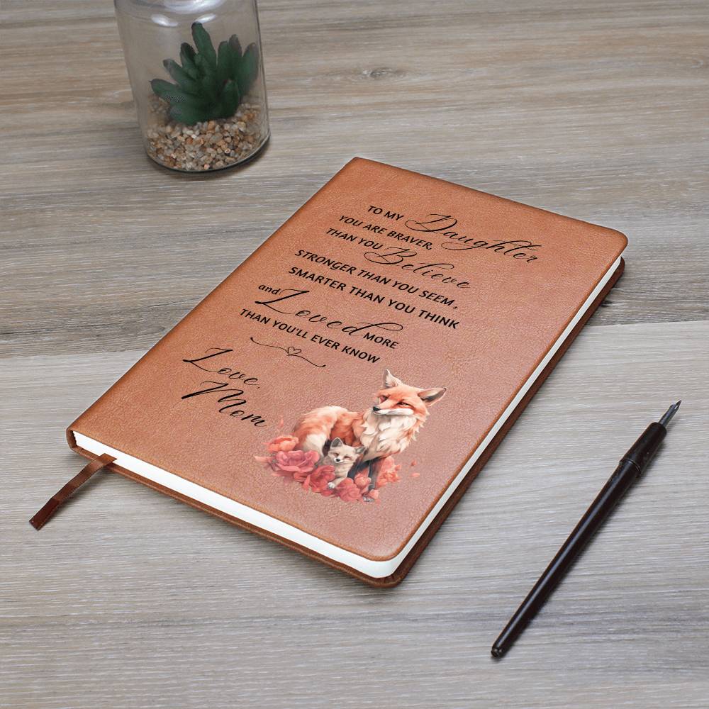 Woodland Watercolour Fox Mother Daughter Journal | Encouragement Support Gift | Graphic Journal Notebook