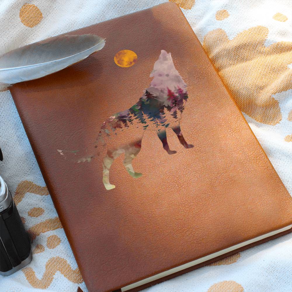 Howling Wolf Watercolor Animal Journal | Forest Lake Cabin Hostess Gift