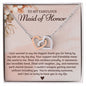 Maid of Honor Thank You Gift Heart Necklace | Limited Edition