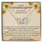 Granddaughter Necklace - Follow Your Dreams - From Grandma & Grandpa | Unique Heartfelt Gift | Sunflower GDGP10IH