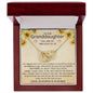 Granddaughter Necklace - Follow Your Dreams - From Grandma & Grandpa | Unique Heartfelt Gift | Sunflower GDGP10IH