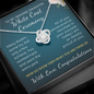 To My Daughter  White Coat Graduation Congratulations Necklace | Proud of You