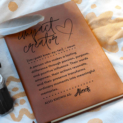 Impact Creator Journal Personalized Notebook Leader Gift  Appreciation Present