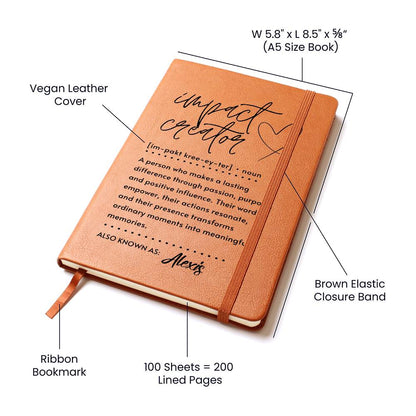 Impact Creator Journal Personalized Notebook Leader Gift  Appreciation Present