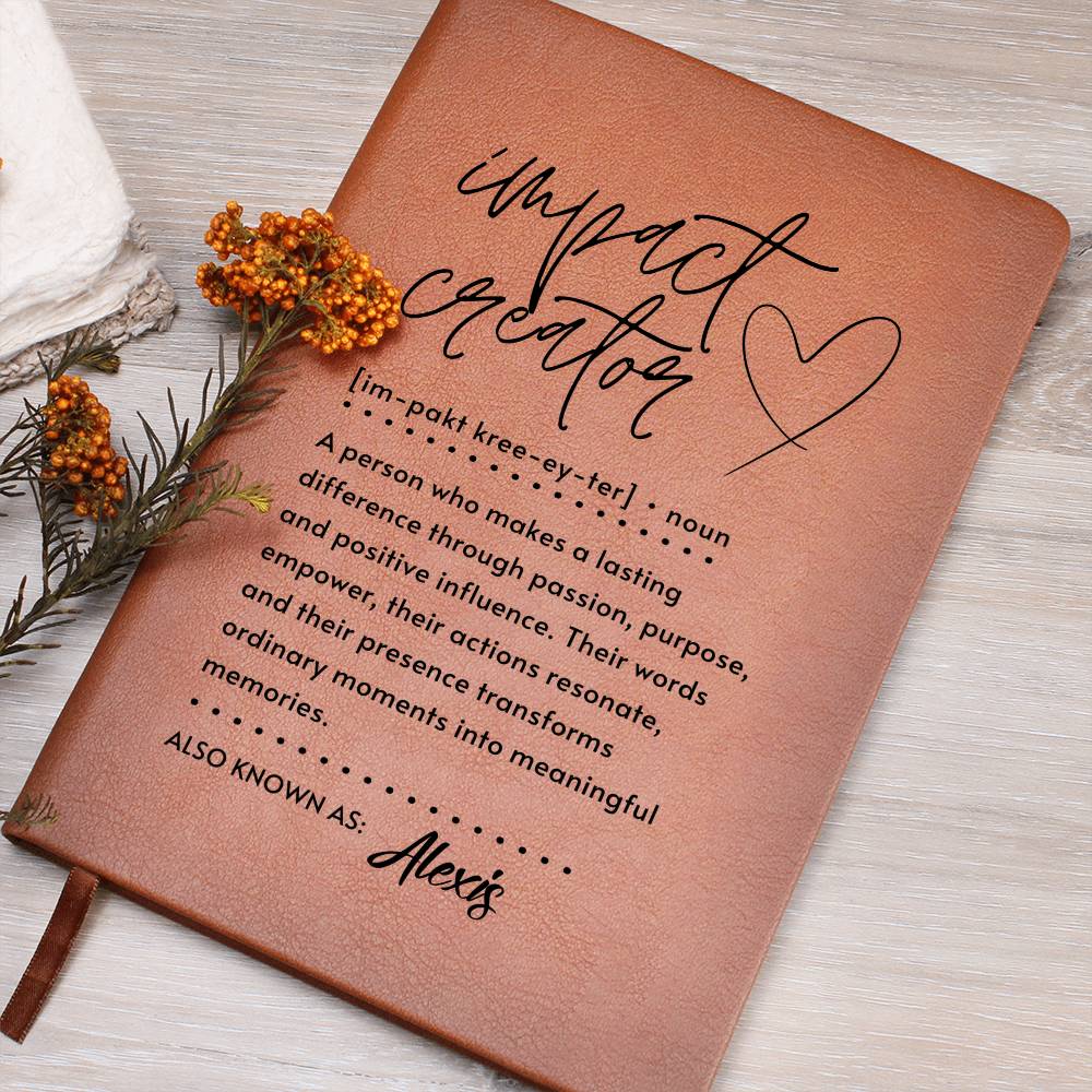 Impact Creator Journal Personalized Notebook Leader Gift  Appreciation Present