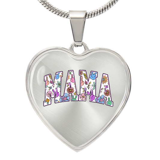 Mama Bunnies Easter Necklace | Personalized Back Engraving