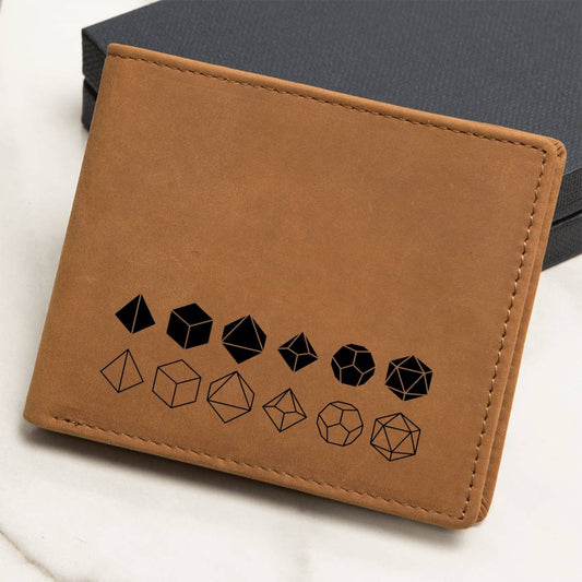 Dnd Dice Leather Wallet | Gift for Men