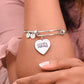 Mama  Easter Heart Bangle Bracelet | Personalized Back Engraving | Mothers Day Gift