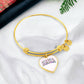 Mama  Easter Heart Bangle Bracelet | Personalized Back Engraving | Mothers Day Gift