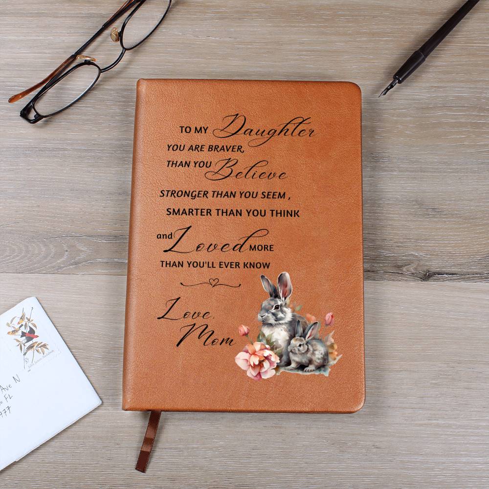 Woodland Rabbit Mother Daughter Journal | Encouragement Support Gift | Graphic Journal Notebook