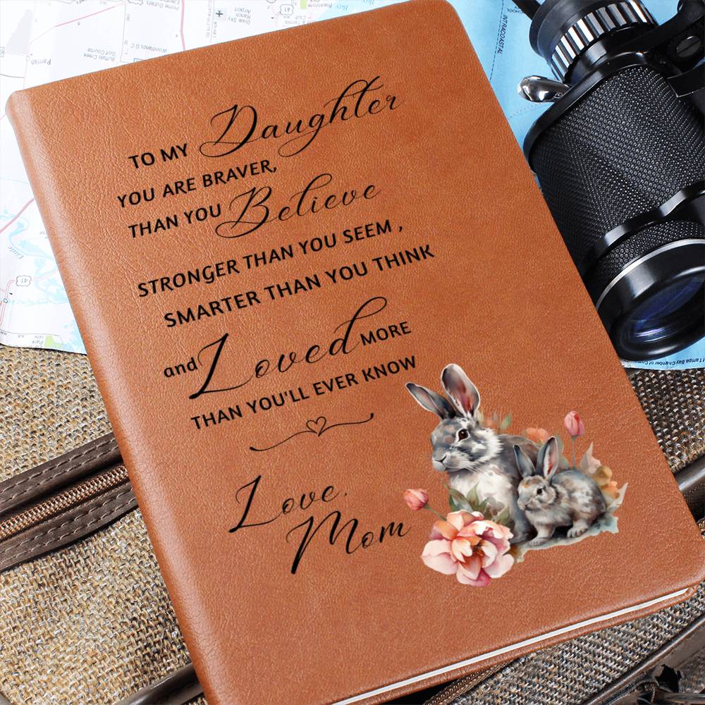 Woodland Rabbit Mother Daughter Journal | Encouragement Support Gift | Graphic Journal Notebook