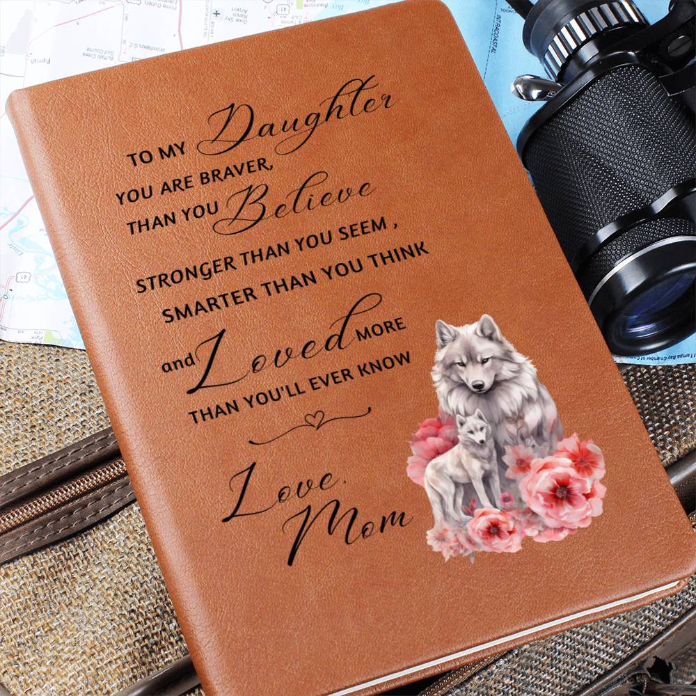 Watercolour Wolf Mother Daughter Journal | Encouragement Support Gift | Graphic Journal Notebook