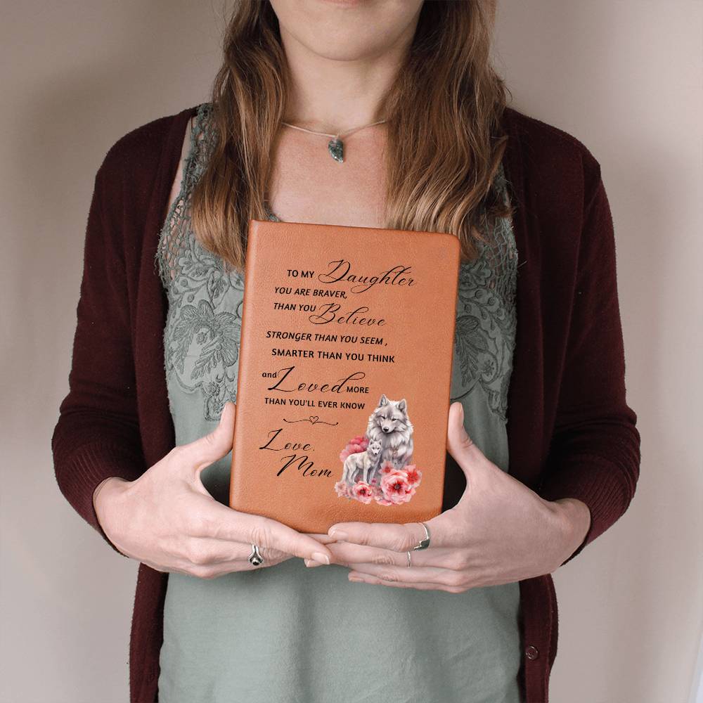 Watercolour Wolf Mother Daughter Journal | Encouragement Support Gift | Graphic Journal Notebook