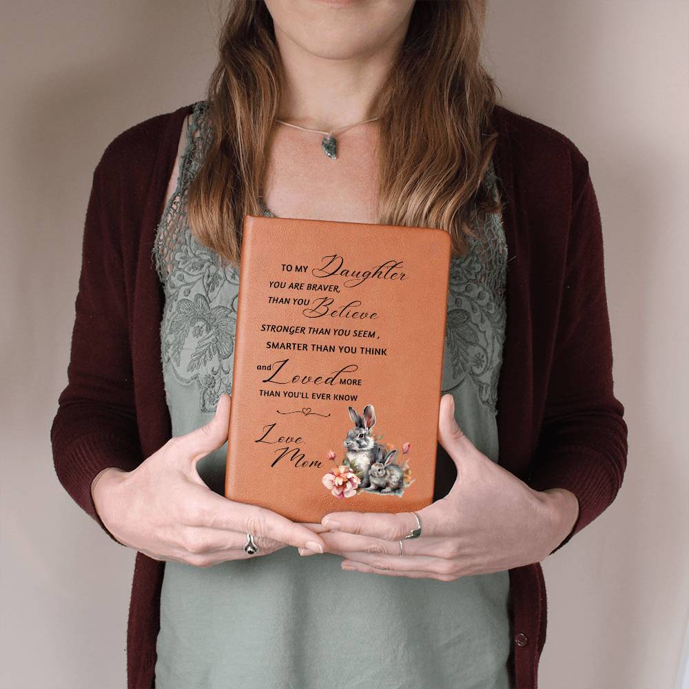 Woodland Rabbit Mother Daughter Journal | Encouragement Support Gift | Graphic Journal Notebook