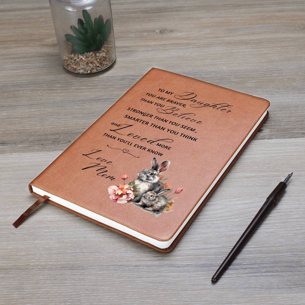 Woodland Rabbit Mother Daughter Journal | Encouragement Support Gift | Graphic Journal Notebook