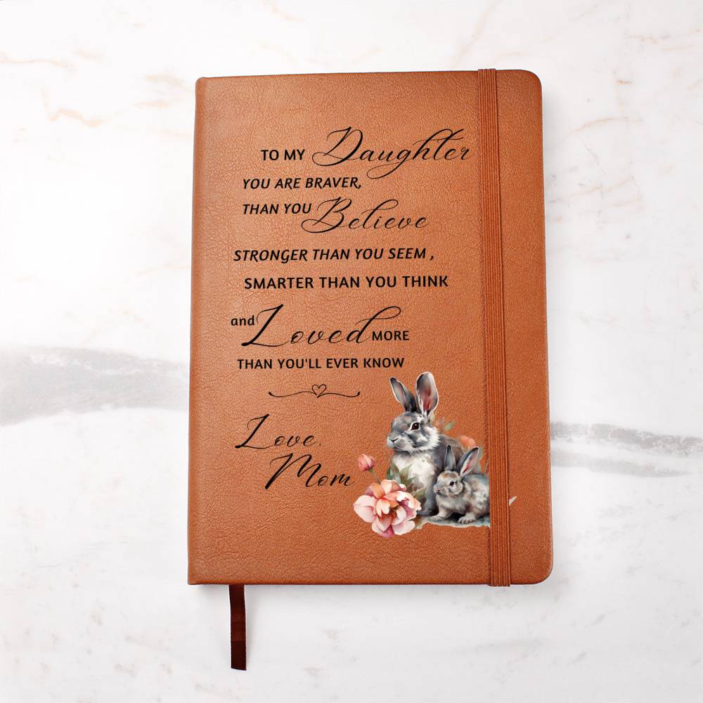 Woodland Rabbit Mother Daughter Journal | Encouragement Support Gift | Graphic Journal Notebook