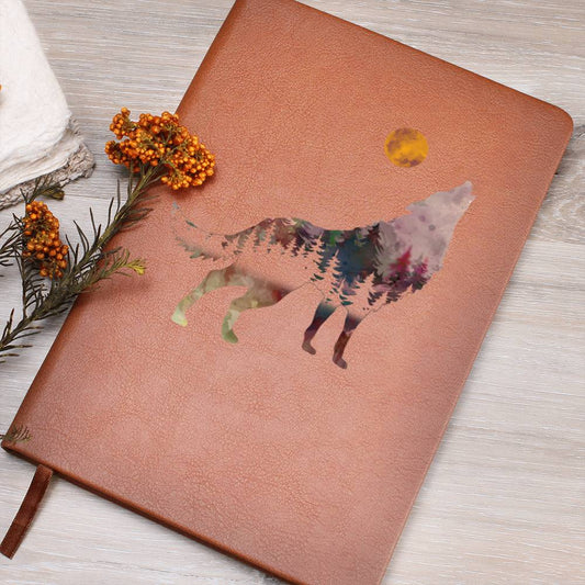 Howling Wolf Watercolor Animal Journal | Forest Lake Cabin Hostess Gift