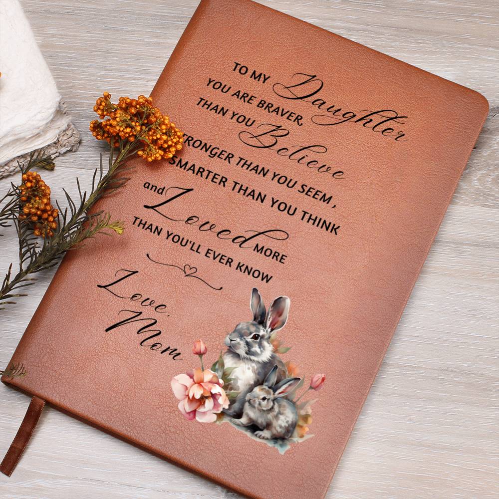 Woodland Rabbit Mother Daughter Journal | Encouragement Support Gift | Graphic Journal Notebook