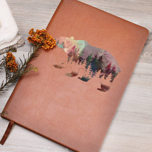 Bear Woodland Watercolor Animal Journal  Forest Lake Cabin Hostess Gift