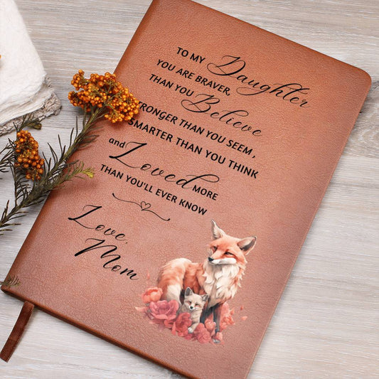 Woodland Watercolour Fox Mother Daughter Journal | Encouragement Support Gift | Graphic Journal Notebook