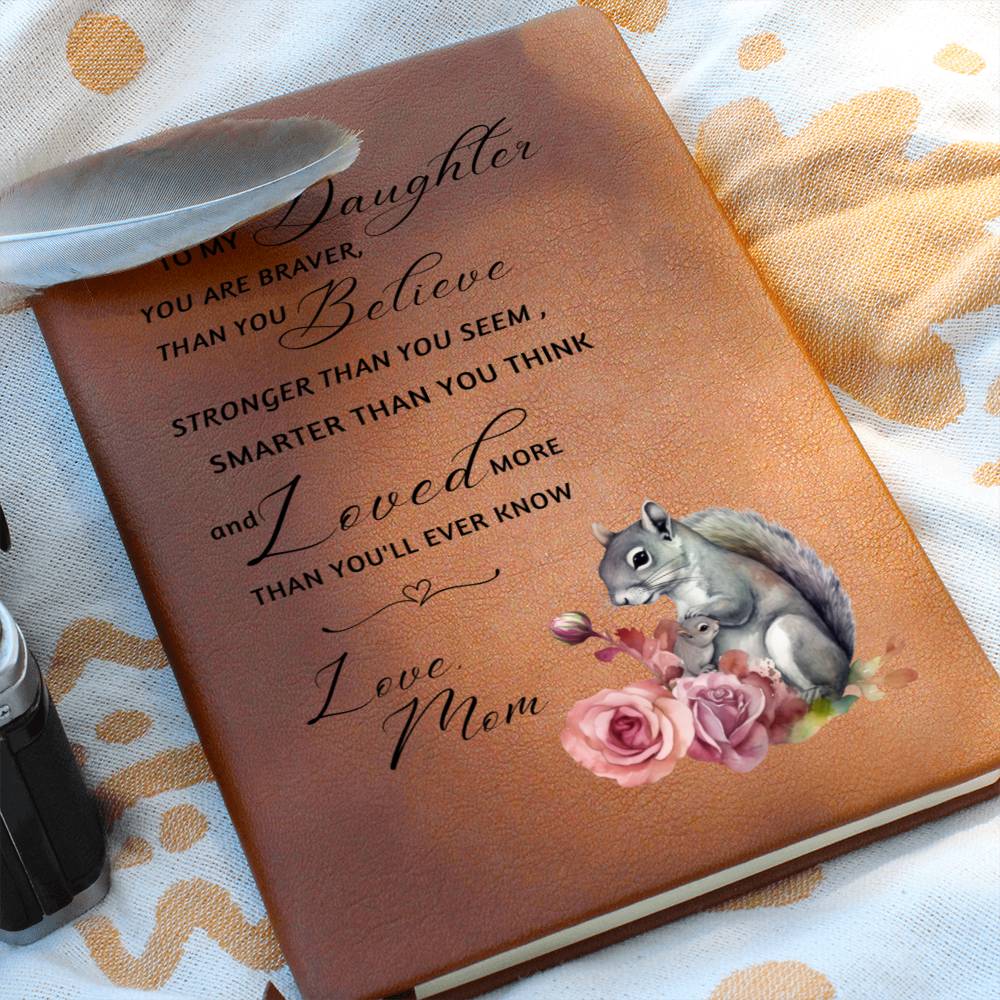 Woodland Watercolour Squirrel Mother Daughter Journal | Encouragement Support Gift | Graphic Journal Notebook