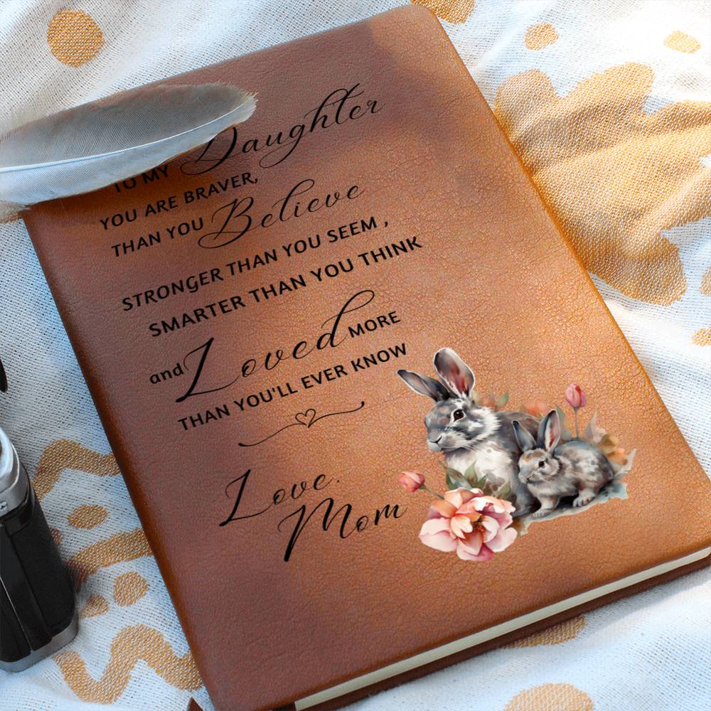 Woodland Rabbit Mother Daughter Journal | Encouragement Support Gift | Graphic Journal Notebook