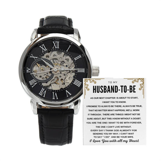 Groom gift from Bride wedding gift | Men's Luxury Openwork Watch