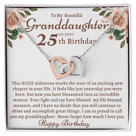 Granddaughter 25th Birthday Gift Necklace IH SHOP GD17IH