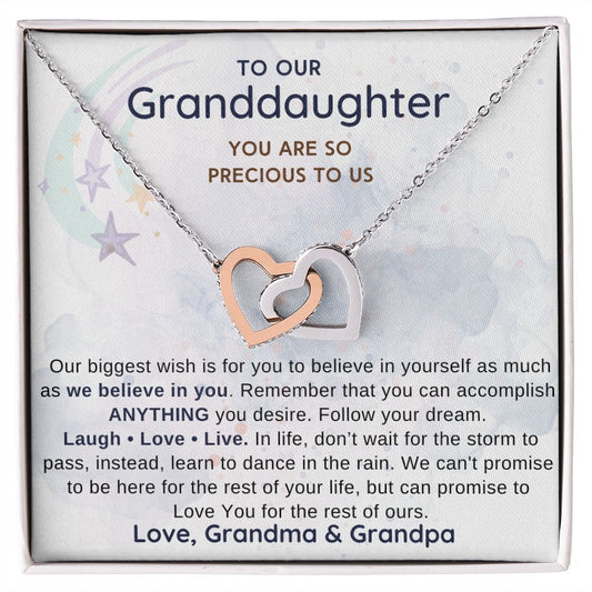 OUR Granddaughter from Grandparents Heart Necklace SHOP GDGP16IH