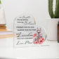 Wolf Mother Daughter | Braver Stronger Smarter Heart Acrylic Plaque | Encouragement & Support Gift from Mom