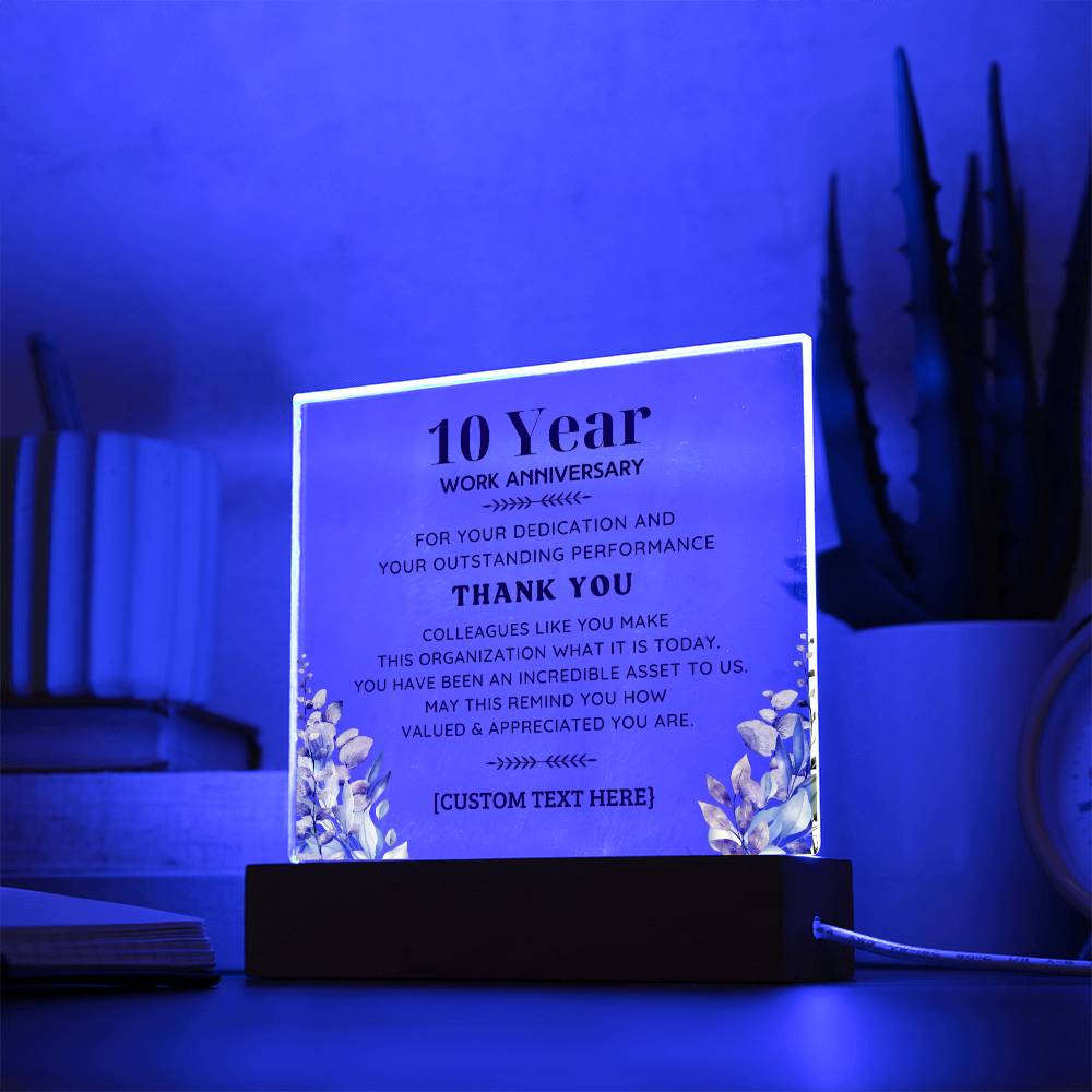 Transparent Acreylic LED Plaque, For Home, Size: 8 X 10 at Rs