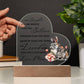 Rabbit Mother Daughter | Braver Stronger Smarter Heart Plaque | Premium Acrylic LED  Table NIght Light | Gift from Mom