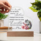 Squirrel Mother Daughter | Braver Stronger Smarter Heart Plaque | Premium Acrylic LED  Table NIght Light | Gift from Mom
