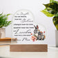 Rabbit Mother Daughter | Braver Stronger Smarter Heart Plaque | Premium Acrylic LED  Table NIght Light | Gift from Mom