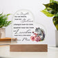 Squirrel Mother Daughter | Braver Stronger Smarter Heart Plaque | Premium Acrylic LED  Table NIght Light | Gift from Mom