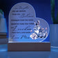 Rabbit Mother Daughter | Braver Stronger Smarter Heart Plaque | Premium Acrylic LED  Table NIght Light | Gift from Mom