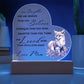 Fox Mother Daughter | Braver Stronger Smarter Heart Plaque | Premium Acrylic LED  Table NIght Light | Gift from Mom