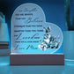Rabbit Mother Daughter | Braver Stronger Smarter Heart Plaque | Premium Acrylic LED  Table NIght Light | Gift from Mom
