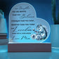 Squirrel Mother Daughter | Braver Stronger Smarter Heart Plaque | Premium Acrylic LED  Table NIght Light | Gift from Mom