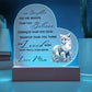 Fox Mother Daughter | Braver Stronger Smarter Heart Plaque | Premium Acrylic LED  Table NIght Light | Gift from Mom