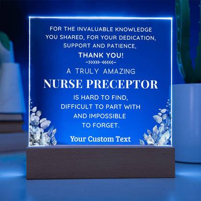 Nurse Preceptor Personalized Gift - Custom Acrylic LED Plaque
