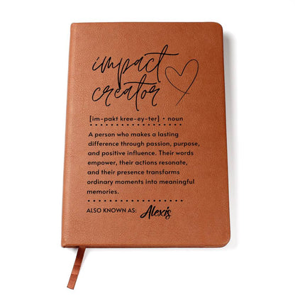 Impact Creator Journal Personalized Notebook Leader Gift  Appreciation Present