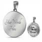 I am the storm Circle Graphic Necklace